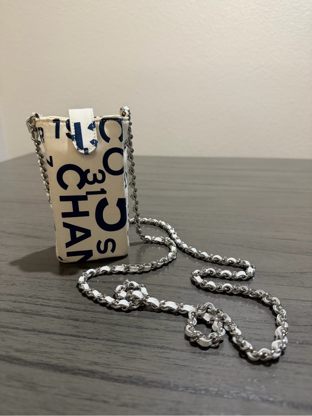 Chanel Canvas Logo Crossbody Chain Bag